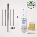 Golf Club Shaft Extension Repair Kit – 0.580" Steel (5 Extensions + Epoxy)