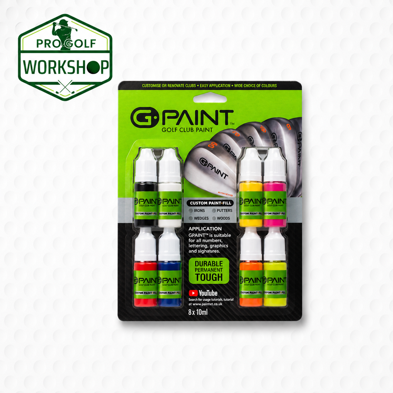 G-Paint Custom Golf Club Paint Fill Bottles – 8 Pack