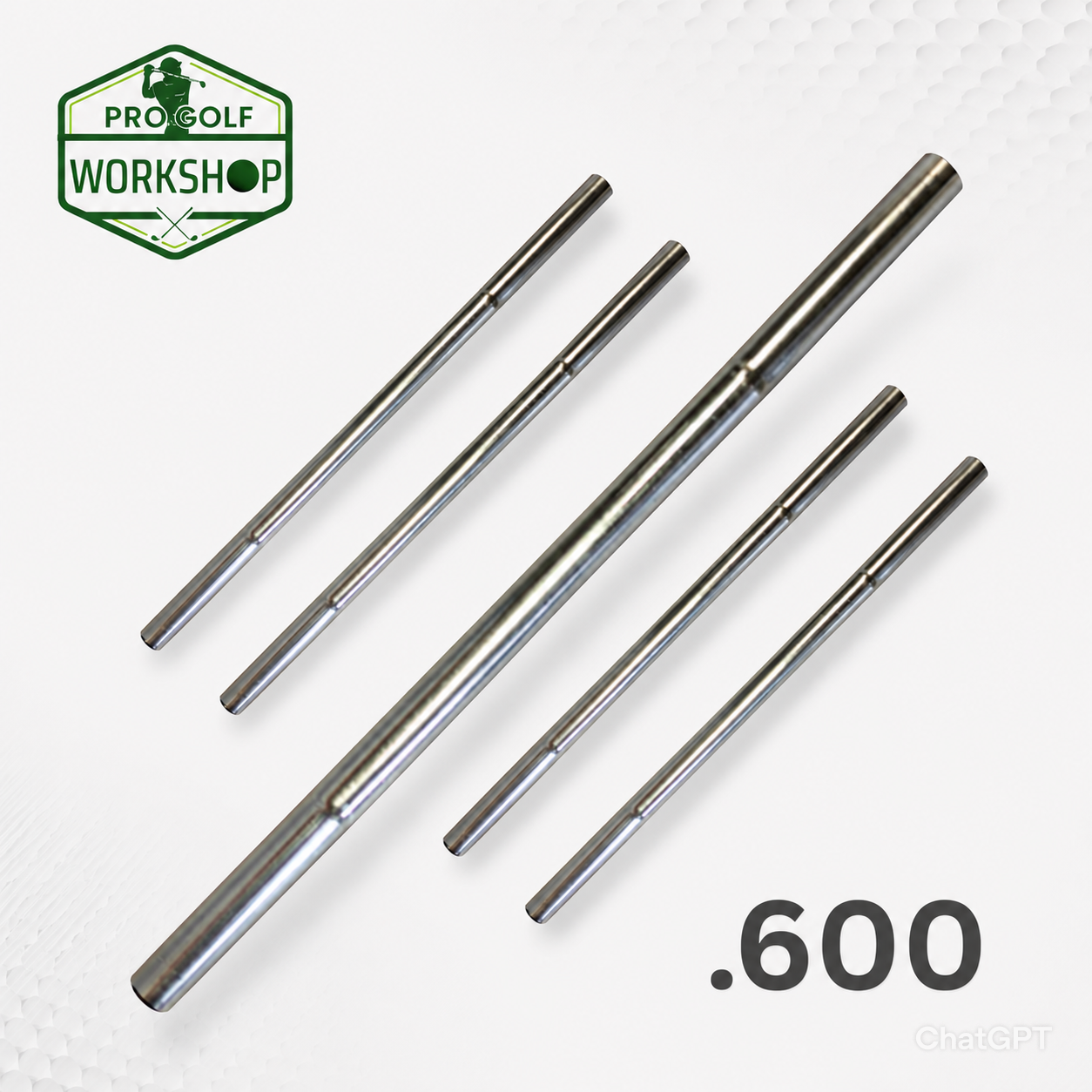 Double-Ended Steel Shaft Extension for Irons – 0.600" (Fits 2 Clubs)